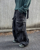 フリンジバルーンカーゴデニムパンツ
