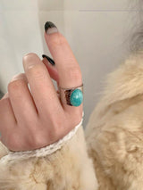 Turkey stone silver ring