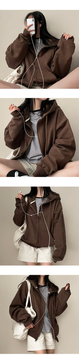 Ronte Basic Two-Way Over Hood Zip-Up