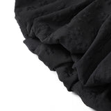 フラワーフリルドバルーンスカート (BLACK)