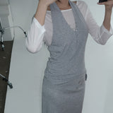 [Auditon] Button Halter Neck Sleeveless Top - 3 color