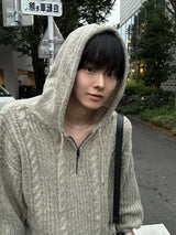 Fellow Cable Knit Half-Zip Hoodie