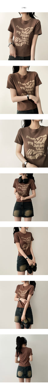 Blur レタリング半袖Tシャツ