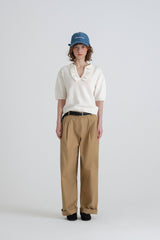 Wide pintuck pants_beige