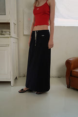 Jersey long skirt_black