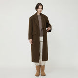 WOMAN オーバーフィットシングルロングコート CAMEL BROWN