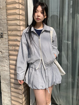 ライトチェックブルゾン (2C)