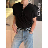 [S/S] Pleats pocket henry neck t-shirts(3color)