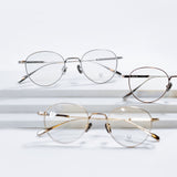 Knouun Round titanium glasses CODE. 102. C Sizzy silver