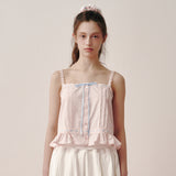 Ribbon Frill Sleeveless (Pink)