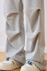 レトロプリーツワイドレッグカーゴパンツ