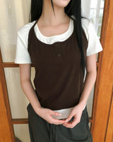 ベルトホルターショートスリーブTシャツ