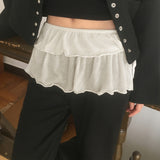 Into wool frill wrap skirt