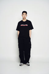 25SS 3D CARTOON LOGO SHORT SLEEVE T-SHIRT BLACK
