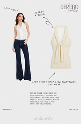 Lady Twist Back Lace Sleeveless Knitwear