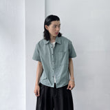 Vertical Textured Short Shirt