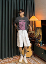 Half-Banded Two-Tuck Wide Shorts 4COLOR