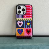 [MADE] Heart & stripe collage case
