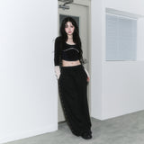 (2nd reorder) corset stud long sleeve - black