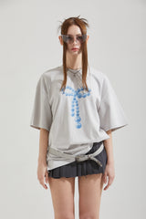 BEADS RIBBON T-SHIRT