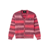 Red Gradation Stripe Cardigan