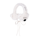 13DE MARZO Bear Fuzzy Ear Warmer White