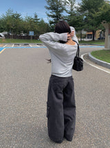 メッシーポケットカーゴスリットワイドパンツ