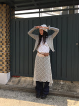 Sheer Check Long One Piece (1color)