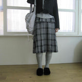 Double Layered Check Skirt