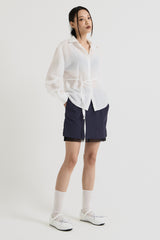 Sheer String Blouse, White