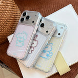 Minimal Animal Stripe Clear Soft iPhone Case (iPhone 13–17 Series)