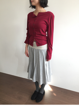 Rosé banding cutout skirt (3color)