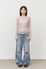 フロウ ワイド ヴィンテージ デニム