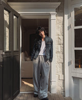 Undead China Neck Denim Jacket