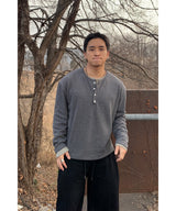 [ 1+1 ] Layered Henley Neck
