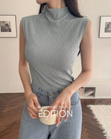 【MADE】Half neck sleeveless