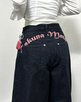 ホットピンクレタリングパンツ  D-1445
