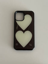chocolate heart yellow case (epoxy)