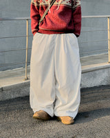 Plush heavy corduroy brushed pants