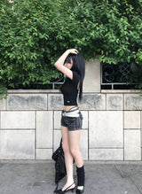 バックレスショートスリーブT