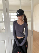 MILD U-NECK LONG SLEEVE (4C)