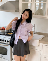 Summer Linen Pleated Ribbon Skirt Pants (3color)