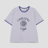 (T-7043)STRIPE VIBE TEE