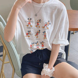 Sports Mickey Box fit Short-sleeved T-shirt