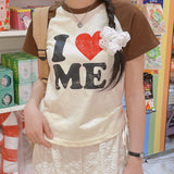 I Love Raglan Short-Sleeved T-Shirt