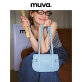 muva. Cowhide‑Velvet Single‑Strap Ding‑Ding Bag, Elegant Commute Underarm Purse for Women, 2026 New Original Style, New Arrival Mar 28