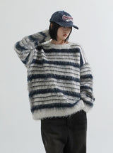 Mohair stripe heavy knit