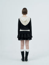 leo lace can-can skirt / black