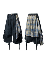 RELABEL Time Element (Extended Form) Detachable Fart Curtain Ribbon Washed Bamboo Blue Cow Shorts