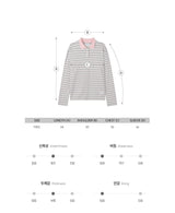 ソフトカラーストライプTシャツ (ライトグレー)